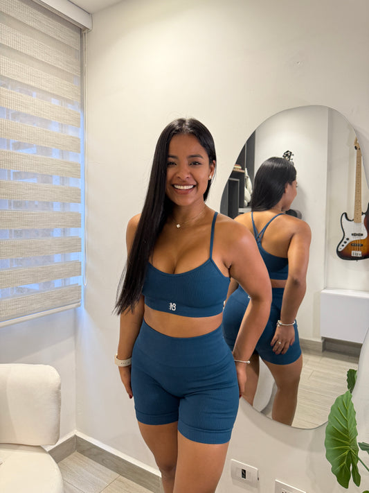 Set Short Luz Azul Petróleo